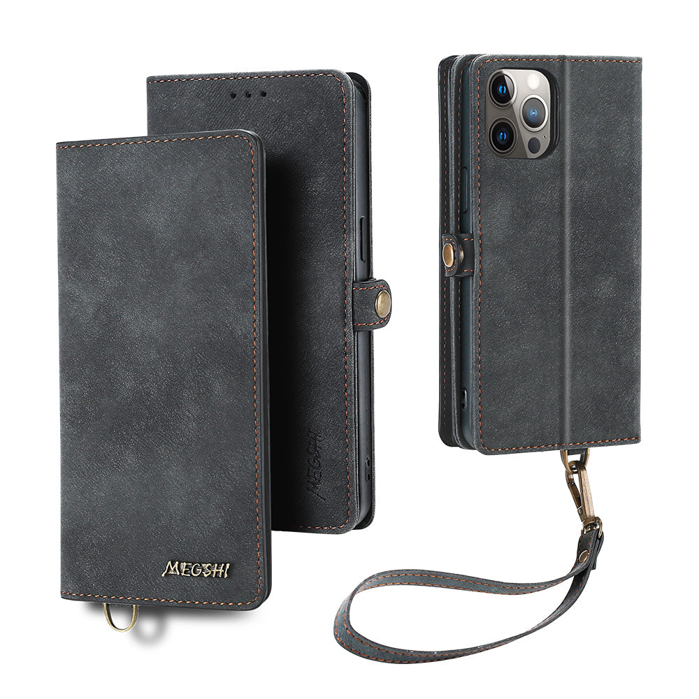 MEGSHI 021 Series For iPhone 12 Pro Max 6.7 inch PU Leather Phone Stand Cover Magnetic Detachable Wallet Protective Case MEGSHI 021 Series For iPhone 12 Pro Max 6.7 inch PU Leather Phone Stand Cover Magnetic Detachable Wallet Protective Case